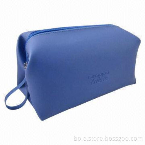 Soft PVC Cosmetic Bag with Solid Color, Various Colors and Designs Available for Evaluation